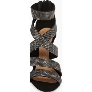 NWOB Schutz Jia Heeled Sandals in Black - size 7.5 - Strappy-Stiletto Sandals